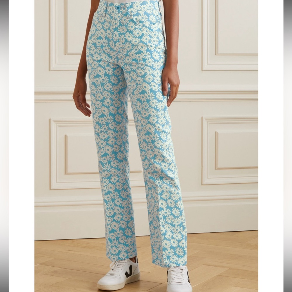 RE/DONE 70’s floral print pants jeans bootcut - never worn